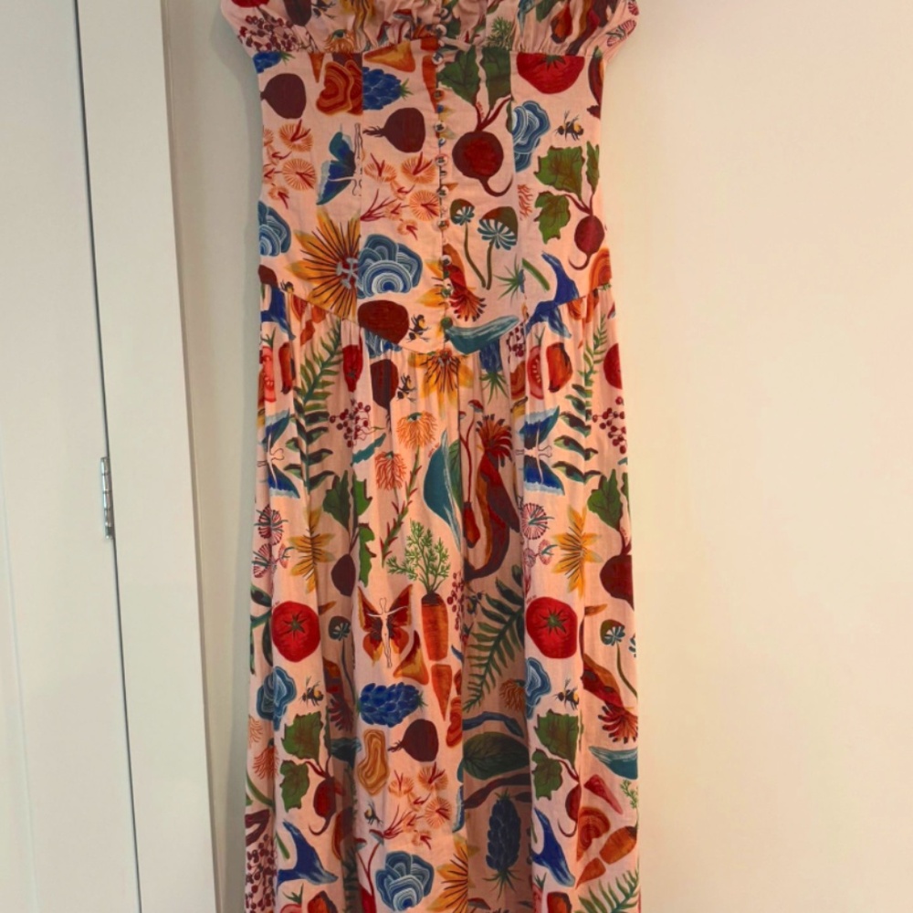 Beige Bright Farm Lenzing™ Ecovero™ Euroflax™ Maxi Dress - FARM RIO - Picture 2 of 4